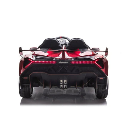 Lamborghini Veneno 12V 2 Persoons Kinderauto Metallic Rood