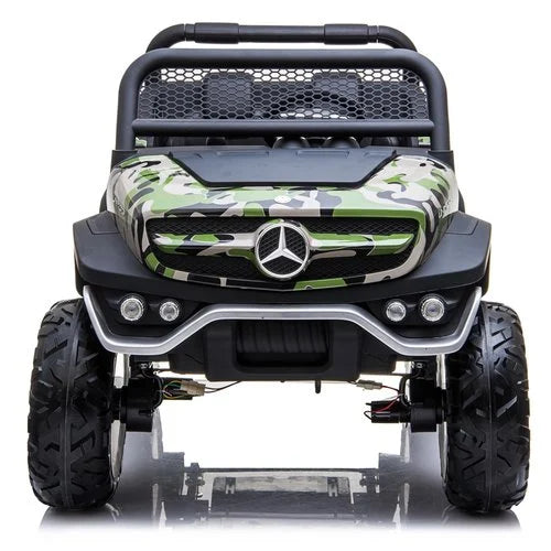 Mercedes Unimog 12V 2-persoons kinderauto Camouflage