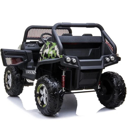 Mercedes Unimog 12V 2-persoons kinderauto Camouflage