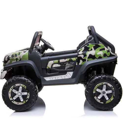 Mercedes Unimog 12V 2-persoons kinderauto Camouflage