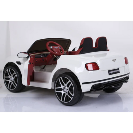 Bentley Continental 12V 2-persoons Kinderauto Wit