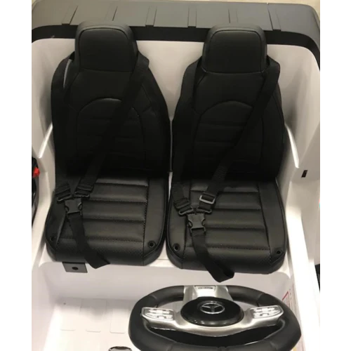 Mercedes G63 12V 2-persoons kinderauto Wit
