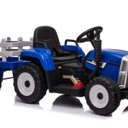 Trekker met aanhangwagen 12V Blauw