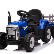 Trekker met aanhangwagen 12V Blauw