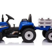 Trekker met aanhangwagen 12V Blauw