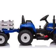 Trekker met aanhangwagen 12V Blauw