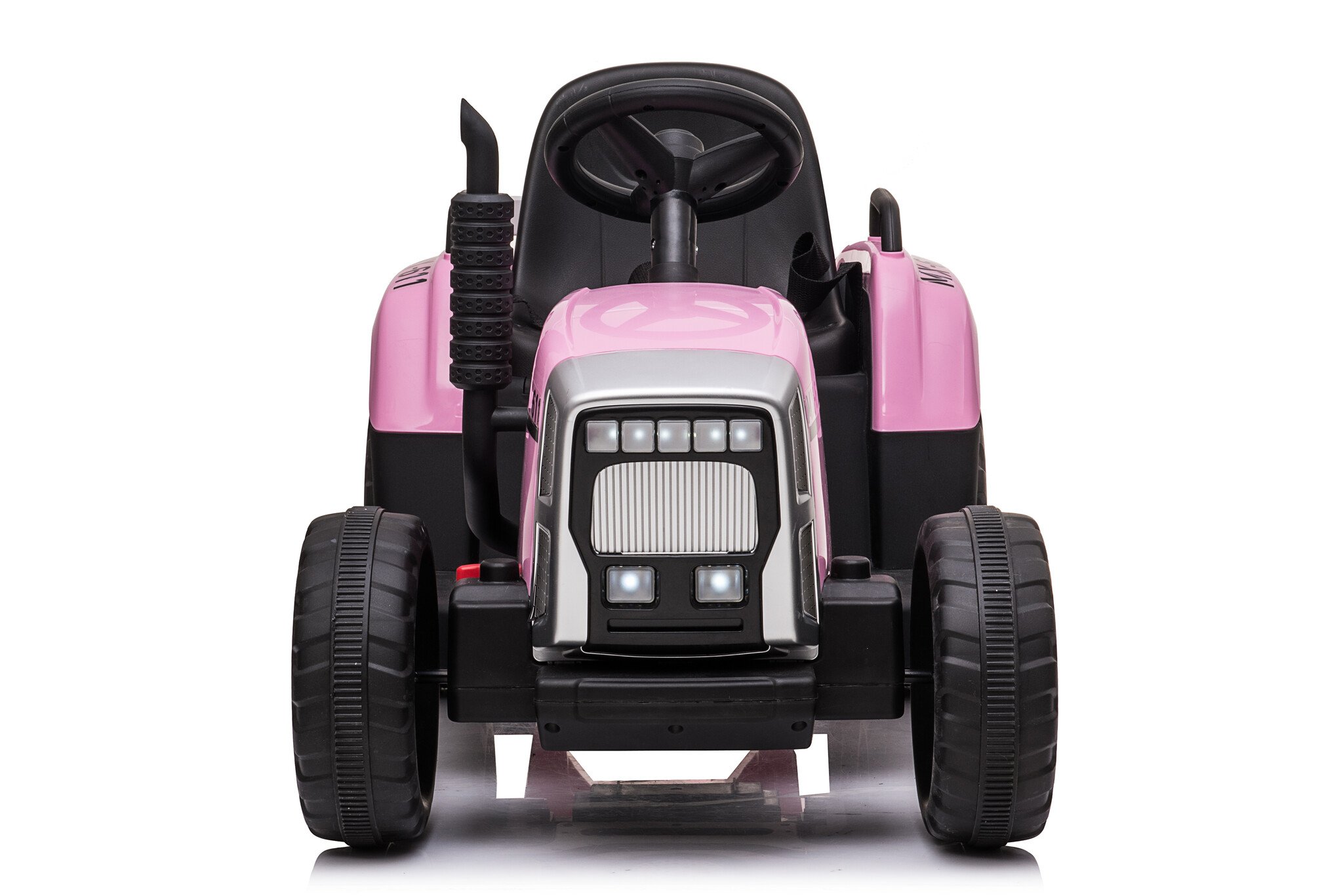 Trekker met aanhangwagen 12V Roze