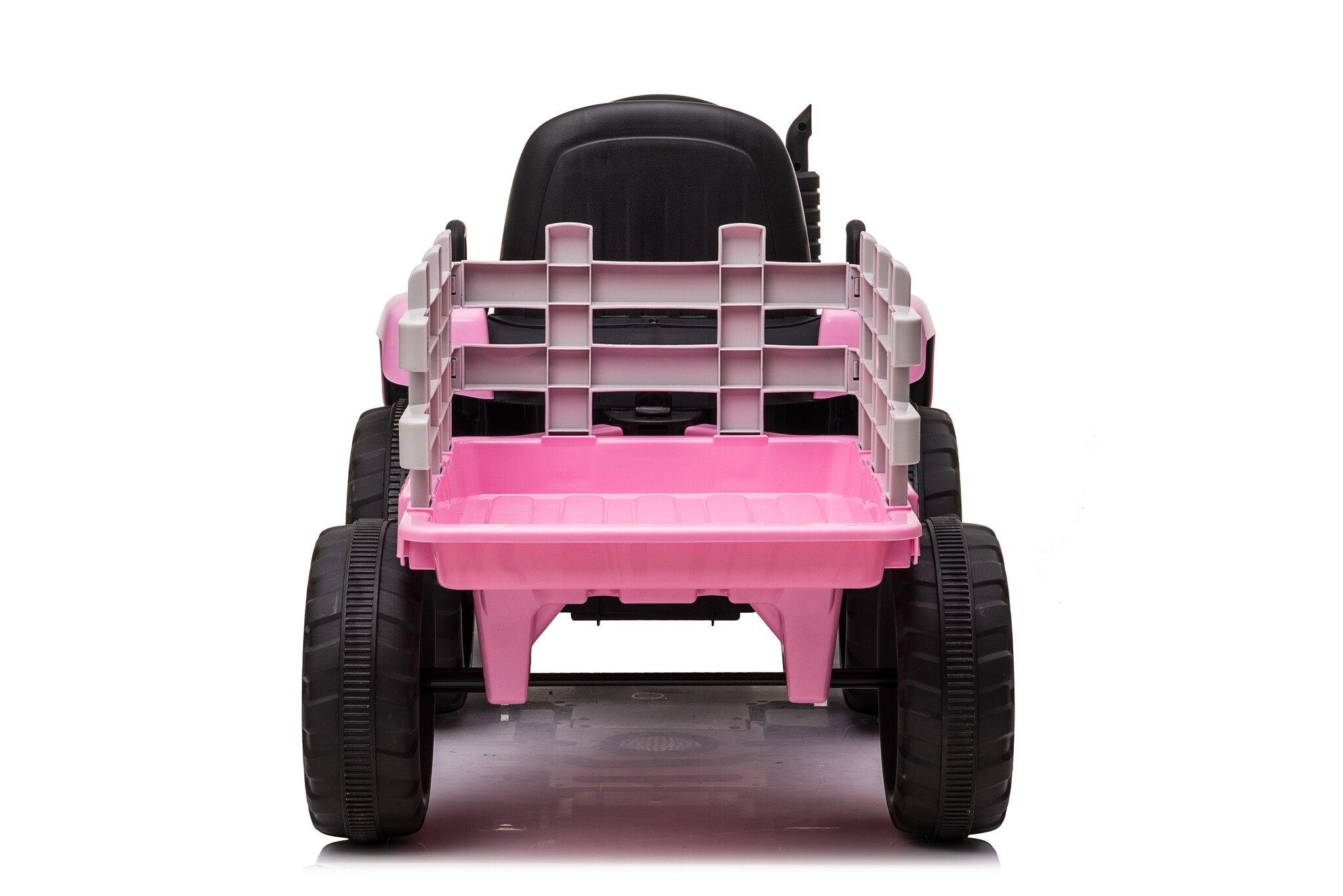 Trekker met aanhangwagen 12V Roze