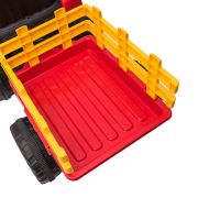 Trekker met aanhangwagen 12V Rood