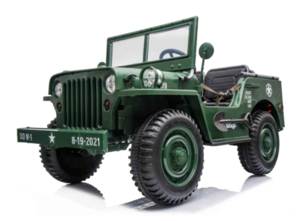 Willy’s Jeep Army 24V 3 seater Green