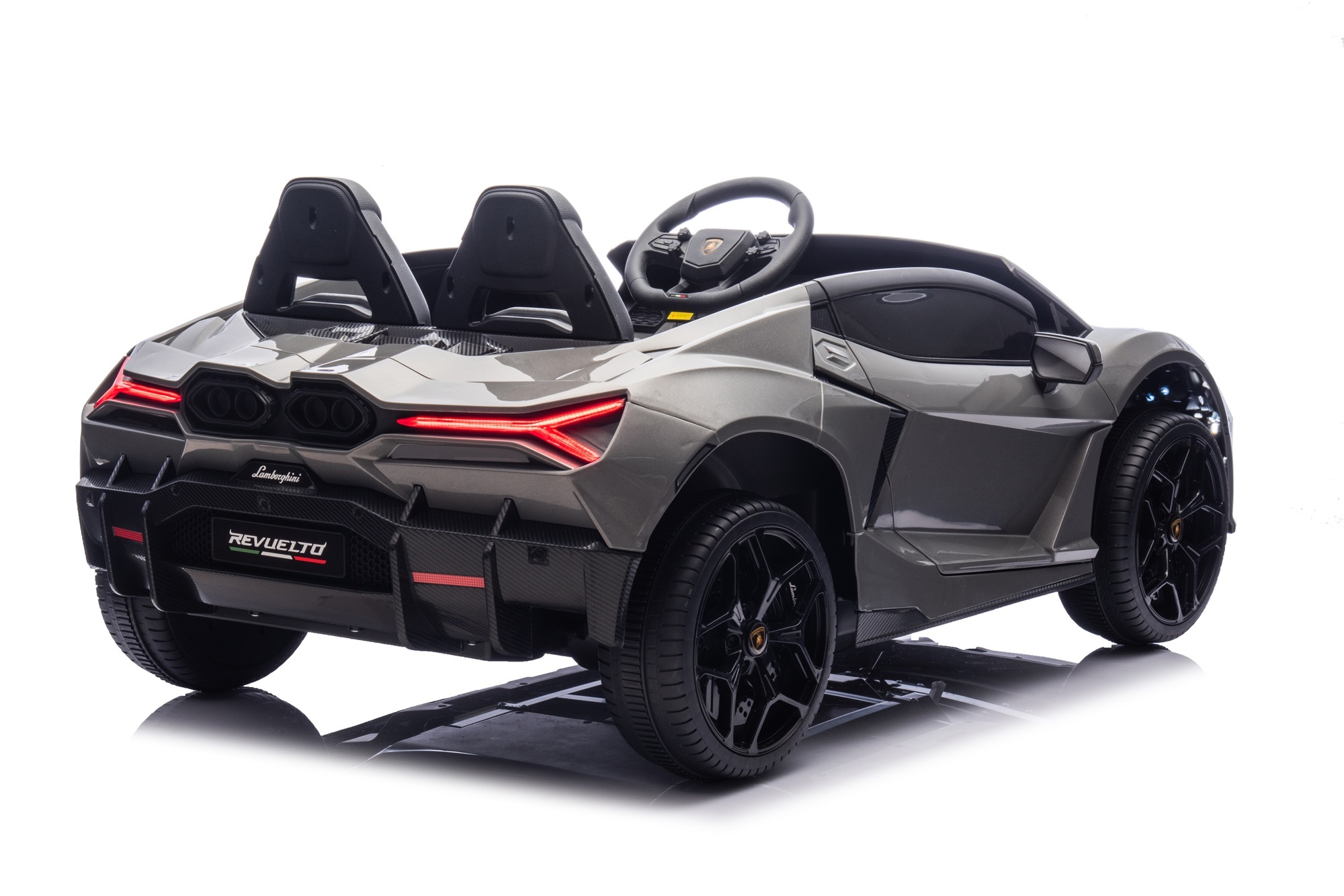 Lamborghini Revuelto 24V 2-persoons Kinderauto Grijs