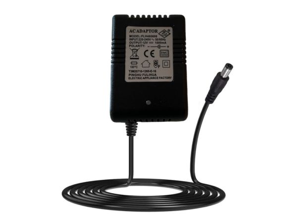 12 volt 1000mA oplader, ronde plug