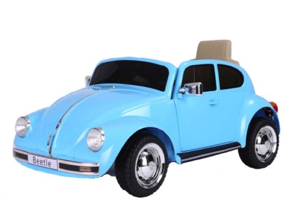 Volkswagen Beetle Oldtimer, 12 volt kinderauto met rubberen banden en meer!