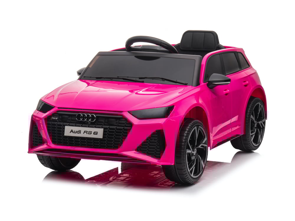 BRD2118-roze-0.jpg Audi RS6,12 volt elektrische kinderauto met rubberen banden, leder zitje en meer! - Afbeelding 1
