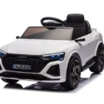 Audi S Q8, 12 volt elektrische kinderauto met rubberen banden, leder zitje en meer