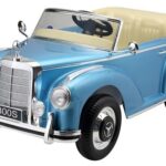 Mercedes 300S classic, 12 volt elektrische kinderauto met rubberen banden!