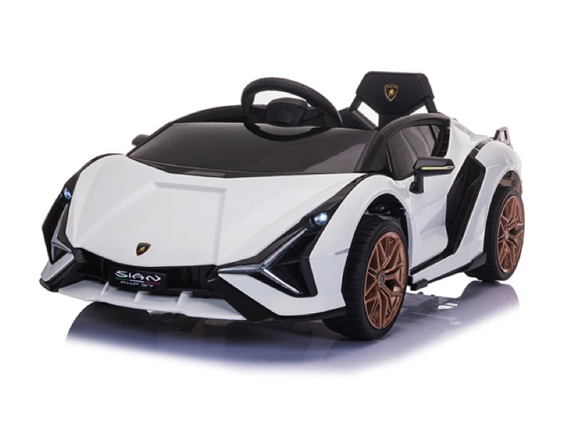 QLS6388-white-0.jpg Lamborghini Sian, 12v elektrische kinderauto met vleugeldeuren - Afbeelding 1