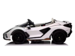 Lamborghini Sian, 2-persoons 24 volt elektrische kinderauto met rubberen banden, leder zitje en meer - Afbeelding 3