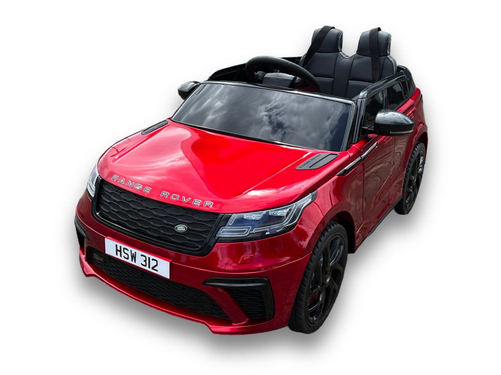 QY2088-red-0-1.jpg Range Rover Velar, 12 volt kinderauto met afstandsbediening en meer! - Afbeelding 1
