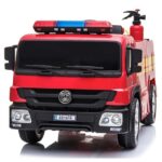 Brandweer Accu Auto, 12 volt elektrische kinderauto met veel accessoires!