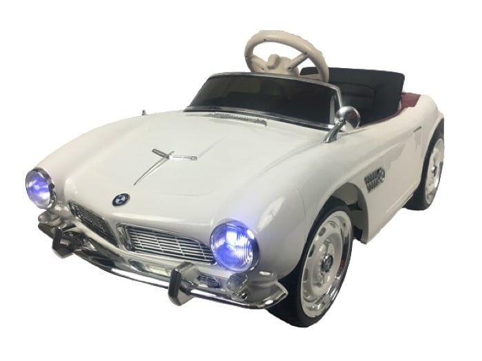 SX1938-white-0.jpg BMW 507 Oldtimer, 12 volt elektrische kinderauto met echte deuren - Afbeelding 1