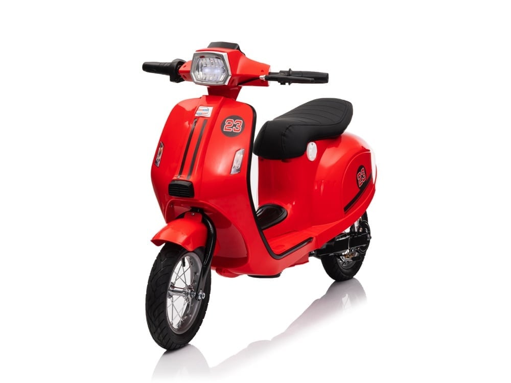 SX2438-red-0.jpg 24 volt elektrische kinder scooter met 350 watt aandrijving - Afbeelding 1