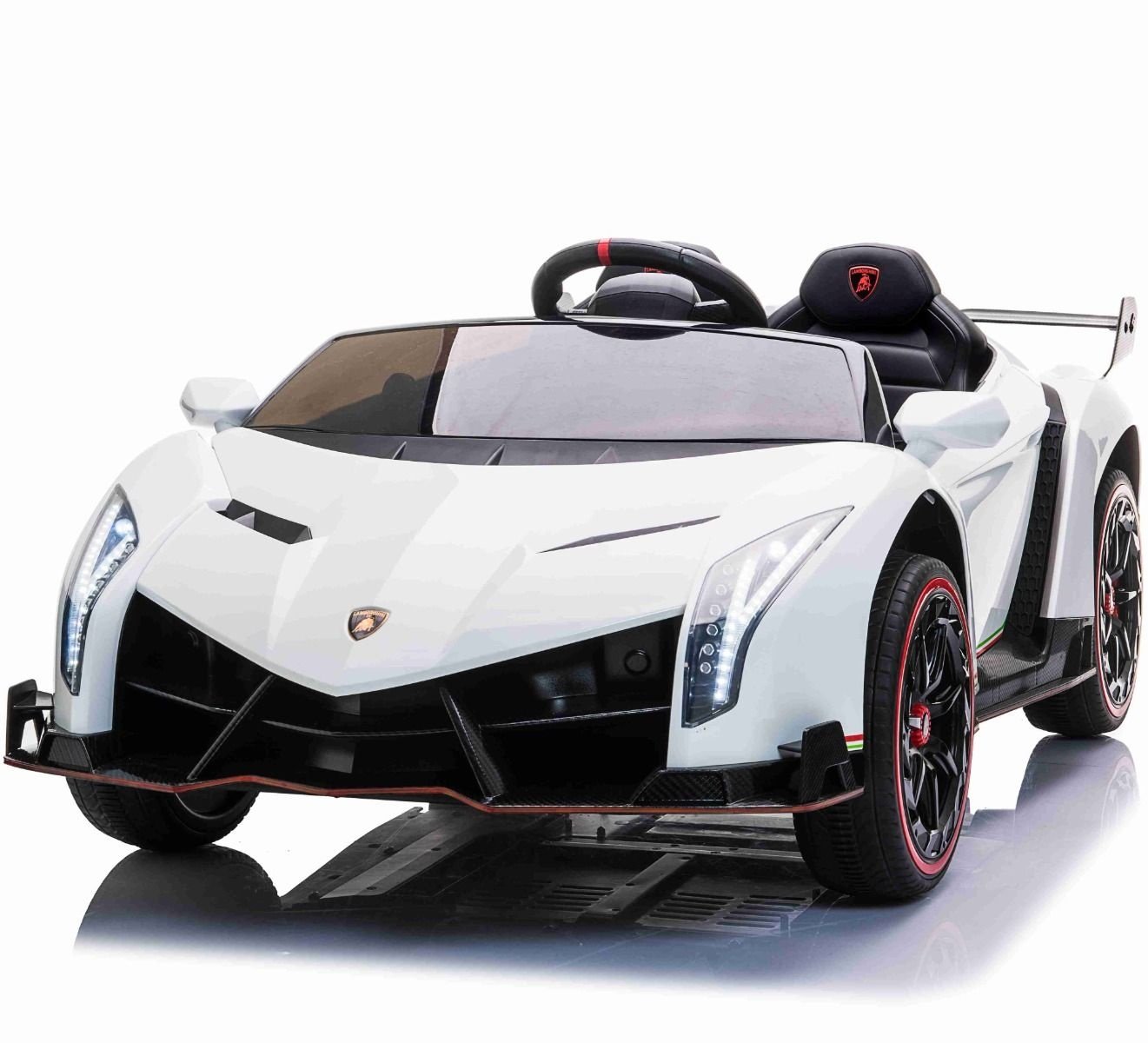 XMX615-white-0.jpg Lamborghini Veneno, 2-persoons elektrische kinderauto met 4 motoren en meer. - Afbeelding 1