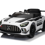 Mercedes-Benz Gt3 Amg 12 Volt Elektrische Kinderauto Met Rubberen Banden, Leder Zitje En Meer!