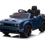 Dodge Challenger Srt, 12 Volt Elektrische Kinderauto, Leder Zitje, Rubberen Banden, Kinder Accu Auto!