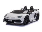 Lamborghini Aventador, 2-Persoons 24 Volt Elektrische Kinderauto Met Rubberen Banden, Leder Zitje!