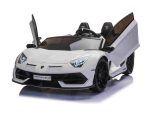 Lamborghini Aventador, 2-Persoons 24 Volt Elektrische Kinderauto Met Rubberen Banden, Leder Zitje! - Afbeelding 3