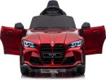 Bmw M4, 12 Volt Elektrische Kinderauto, Leder Zitje, Rubberen Banden, Kinder Accu Auto! - Afbeelding 3