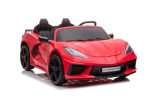 Corvette Stingray, 2-Persoons Elektrische Kinder Voertuig, 12 Volt Met Rubberen Banden, Leder Zitje En Meer! - Afbeelding 2
